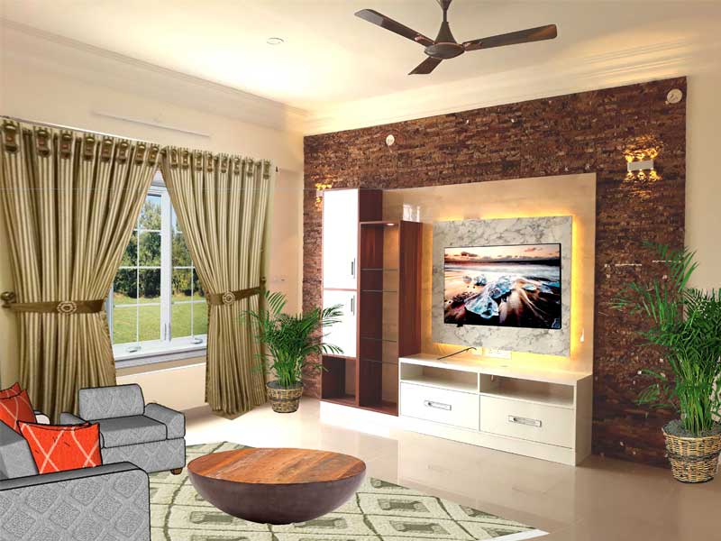 3D Stylish Living Room